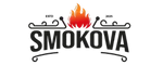 Logo of Smokova with a flame design on a white background