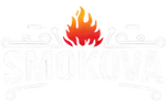 Logo of Smokova with a flame design on a white background
